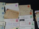 117 entiers lettres et cartes neufs et ayant circulés dont...