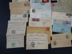 38 lettres, devants de bande journal, cartes du TONKIN : Indochine,...