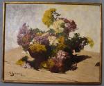Georges JEANNIN (1841-1925)
Bouquet de fleurs
Huile sur toile signée en bas...