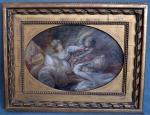 ECOLE FRANCAISE XVIIIème siècle
Scène d'intérieur
Huile sur toile cadre doré