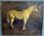 ECOLE FRANCAISE DU XIXème
Le cheval
Huile sur toile signée en bas...