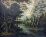 ECOLE FLAMANDE, suiveur de Gilles NEYTS (1623-1687)
Paysage à la rivière
Toile,...