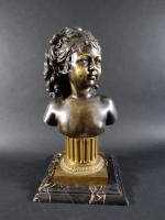 D'après Jean-Antoine HOUDON (1741-1828) : Buste de Sabine Houdon à...