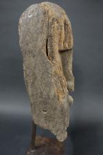 AFRIQUE - ANCIEN MASQUE facial chasseur (donnana.) Bois lourd à...