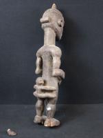 AFRIQUE ZAIRE EX CONGO. Grande figure LULUA en bois sculpté....