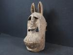 AFRIQUE - MALI. Masque lièvre Dogon en bois sculpté, H....