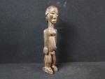 AFRIQUE-CONGO. Statue Janus présentant un couple fondateur acollé, dos A...