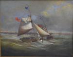 George CHAMBERS (XIXème)
Marine
Huile sur toile signée en bas à droite
35.5...