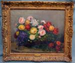 F. CLAIRVAL (XIXème siècle)
Corbeille de fleurs
Huile sur toile signée en...