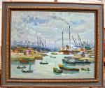 Pierre BOUDET (né en 1915)
Le port
Huile sur toile signée en...