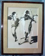 Claude WEISBUCH (né en 1927) 
Les violonistes
Lithographie signée en bas...
