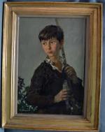 Georges Robert CHEYSSIAL (1907-1997) 
Portrait d'un jeune garçon
Huile sur toile...