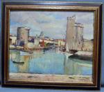 Pierre LANGLADE (1907-1972)
Le port de la Rochelle
Huile sur toile signée...