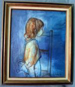 Serge DONADIO (1947) 
L'enfant
Huile sur toile signée en bas à...