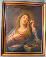 ECOLE FRANCAISE XVIIIème siècle
La Vierge
Toile (réentoilée)
80 x 64 cm