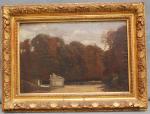 Paul HUET (1803-1869)
Parc de Versailles
Huile sur toile marouflée sur carton,...