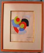 Sonia DELAUNAY (1885-1979)
Composition aux cercles, 1960
Gouache et crayon conté, signée...