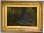 Francis BLIN (1827-1866)
Rochers en forêt
Huile sur toile signée en bas...