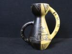 VALLAURIS - Vase en céramique émaillée jaune et noire (H...