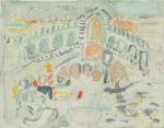 Jacques TRUPHEMUS (1922-2017). "Le Rialto, Venise", 1960. Huile sur toile...