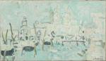 Jacques TRUPHEMUS (1922-2017). "Pont à Venise", 1960. Huile sur toile...