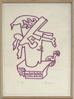 Charles LAPICQUE (1898-1988)
Composition
Lithographie signée et justifiée 52/99 en bas
38 x...