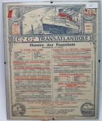 BATEAUX. Cie Gale Transatlantique, joli prospectus de 9/1927 concernant les...
