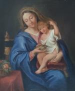 d'après Pierre I MIGNARD (1612-1695)
La Vierge à la grappe
Huile sur...