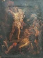 ECOLE FRANCAISE du XVIIIème
Christ en gloire
Huile sur toile
51.5 x 41...