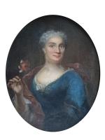 ECOLE FRANCAISE du XVIIIème
Portrait de dame
Huile sur toile ovale
76.5 x...