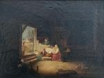 ECOLE HOLLANDAISE début XIXème
Scène familiale dans un intérieur
Huile sur toile
24.5...