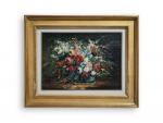 Victor Louis VINCELET (1839-1871)
Bouquet de fleurs
Huile sur panneau signée en...