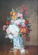 Eugène Henri CAUCHOIS (1850-1911)
Vase de fleurs
Huile sur toile signée en...