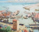 ECOLE MEDITERRANEENNE du XXème
Marseille, le port
Huile sur toile
54 x 65...