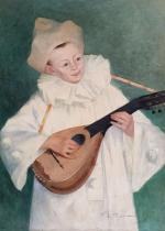 Ferdinand Loyen DU PUIGAUDEAU (1864-1930)
Le Pierrot à la mandoline, 1893....