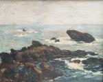 Florent MENET (1872-1942)
Paysage côtier
Huile sur carton signée en bas à...
