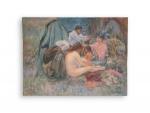 Florent MENET (1872-1942)
La famille
Huile sur toile contrecollée sur isorel et...