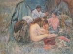 Florent MENET (1872-1942)
La famille
Huile sur toile contrecollée sur isorel et...
