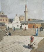 Raoul DU GARDIER (1871-1952)
Suez, la place Fagallah
Huile sur panneau signée...