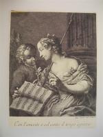 Joseph WAGNER (1706 -1780) "La Musique" Gravure en noir. 25...