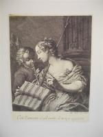 Joseph WAGNER (1706 -1780) "La Musique" Gravure en noir. 25...