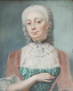 Diderick Herman CUYPERS [hollandais] (1707-1779)
Portrait d'homme, 1747. 
Portrait de dame,...