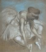 ECOLE FRANCAISE début XXème
La ballerine
Dessin portant une signature apocryphe Degas...