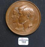 Médaille en bronze pour le mariage du Roi Pedro V...