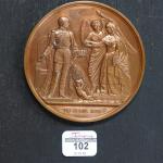 Médaille en bronze pour le mariage du Roi Pedro V...