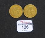 NAPOLEON III (1852-1870)  : Deux pièces de 10 Francs...