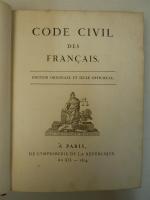 [CODE CIVIL]. Code civil des Français. Édition originale et seule...