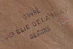 Elie DELAUNAY (1828-1891)
Etude d'hommes drapés à l'Antique
Dessin avec cachet en...