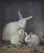 Euphémie MURATON (1840-1914)
Les lapins
Huile sur toile signée en bas à...