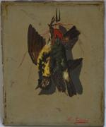 Louis TAILLARDAT (XIXème)
Trophée de chasse, 1848.
Huile sur toile signée en...